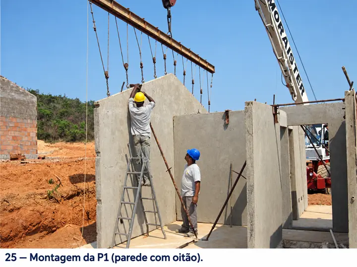 Montagem da P1 (parede com oitão).